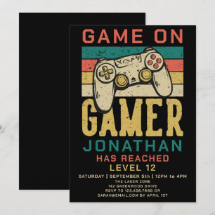 Invitación a la fiesta de cumpleaños del videojueg