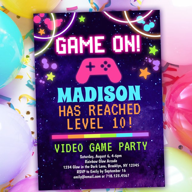 Invitación a la fiesta de cumpleaños del videojueg (Subido por el creador)