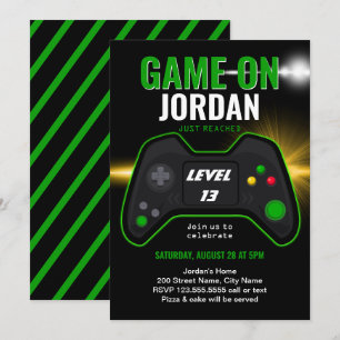 Invitación a la fiesta de cumpleaños del videojueg