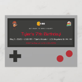 Invitación a la fiesta de cumpleaños del videojueg