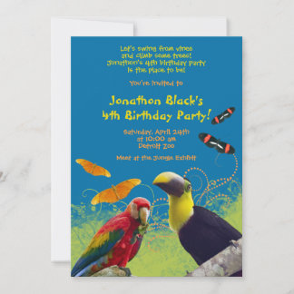 Invitación a la fiesta de cumpleaños del zoológico