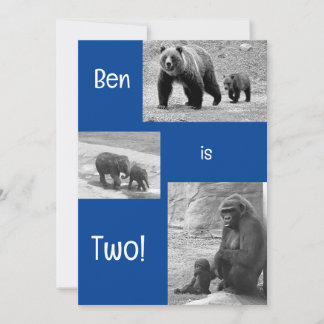 Invitación a la fiesta de cumpleaños del zoológico