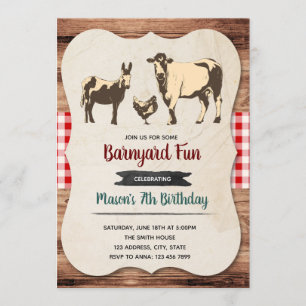 Invitación a la fiesta de cumpleaños del zoológico