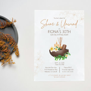 Invitación a la Fiesta de Cumpleaños Día de Spa Re