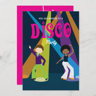 Invitación a la fiesta de cumpleaños Disco