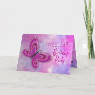 Invitación a la fiesta de cumpleaños, dulce 13, ma
