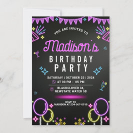 Invitación a la fiesta de cumpleaños editable por