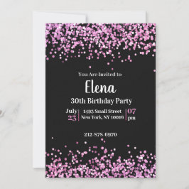 Invitación a la fiesta de cumpleaños elegante de c