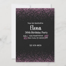 Invitación a la fiesta de cumpleaños elegante de c