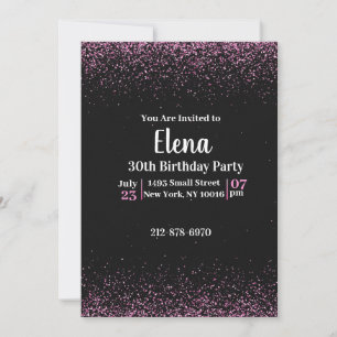 Invitación a la fiesta de cumpleaños elegante de c
