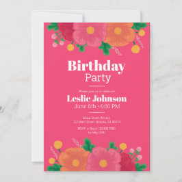 Invitación a la fiesta de cumpleaños en audacia