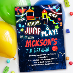 Invitación a la fiesta de cumpleaños en el área de