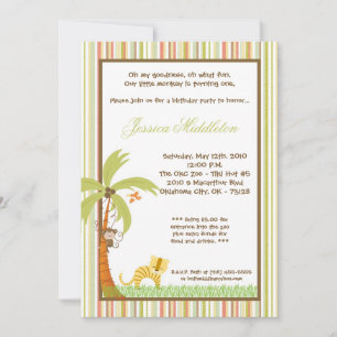 Invitación a la fiesta de cumpleaños en el zoológi