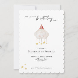 Invitación a la fiesta de cumpleaños en la nube