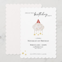 Invitación a la fiesta de cumpleaños en la nube