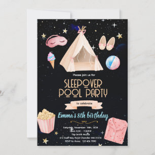 Invitación a la fiesta de cumpleaños en la piscina