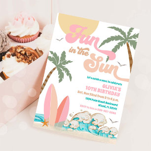Invitación a la Fiesta de Cumpleaños en la Playa