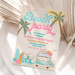 Invitación a la Fiesta de Cumpleaños en la Playa