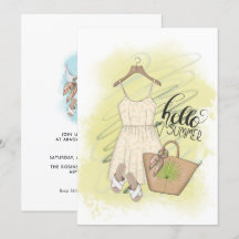 Invitación a la fiesta de cumpleaños en la playa d