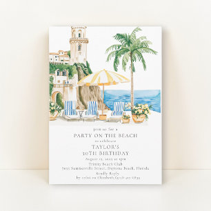Invitación a la Fiesta de Cumpleaños en la Playa d