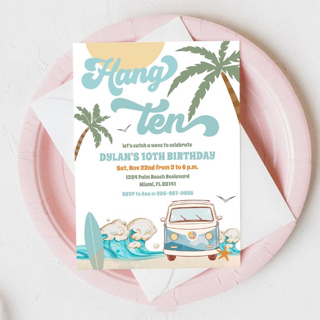 Invitación a la Fiesta de Cumpleaños en la Playa d (Subido por el creador)