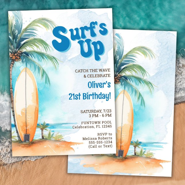 Invitación a la fiesta de cumpleaños en la playa d (Subido por el creador)