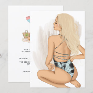 Invitación a la fiesta de cumpleaños en la playa d