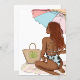 Invitación a la fiesta de cumpleaños en la playa d