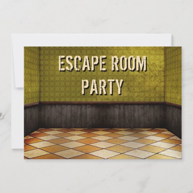 Invitación a la fiesta de cumpleaños en la sala de (Anverso)