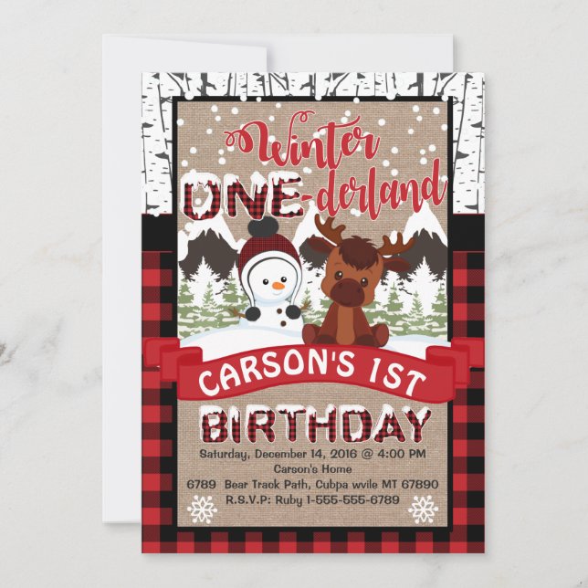 Invitación a la fiesta de cumpleaños en tierra fir (Anverso)