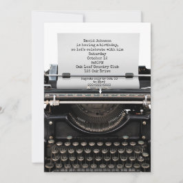 Invitación A La Fiesta De Cumpleaños En Vieja Escr