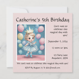 Invitación a la fiesta de cumpleaños encantada de 