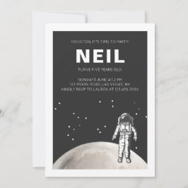 Invitación a la fiesta de cumpleaños espacial