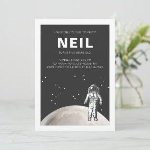 Invitación a la fiesta de cumpleaños espacial