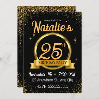Invitación a la fiesta de cumpleaños feliz de Blac