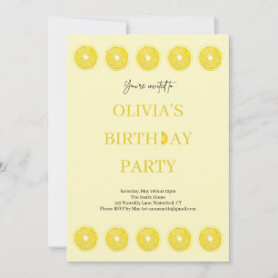 Invitación a la fiesta de cumpleaños fresca de fru