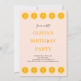 Invitación a la fiesta de cumpleaños fresca para n