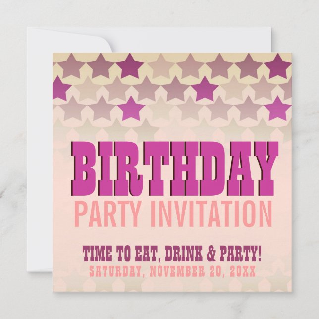 Invitación a la fiesta de cumpleaños Gal Country d (Anverso)