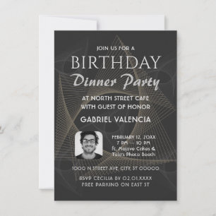 Invitación a la fiesta de cumpleaños geométrica