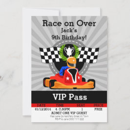 Invitación a la fiesta de cumpleaños Go Kart