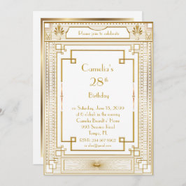Invitación a la fiesta de cumpleaños, gran Gatsby,