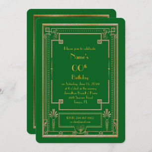 Invitación a la fiesta de cumpleaños, gran Gatsby,