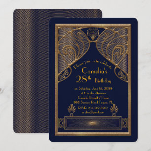 Invitación a la fiesta de cumpleaños, gran Gatsby,