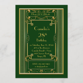 Invitación a la fiesta de cumpleaños, gran Gatsby,