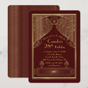 Invitación a la fiesta de cumpleaños, gran Gatsby,