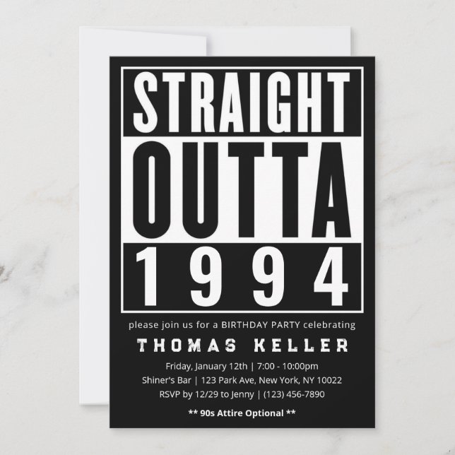 Invitación a la fiesta de cumpleaños Hip Hop de lo (Anverso)