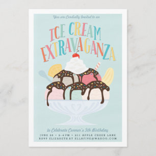 Invitación a la fiesta de cumpleaños *Ice Cream Ex