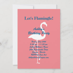 Invitación a la fiesta de cumpleaños Let's Flaming