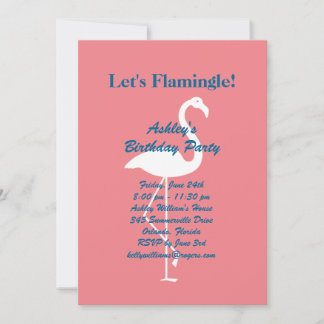 Invitación a la fiesta de cumpleaños Let's Flaming