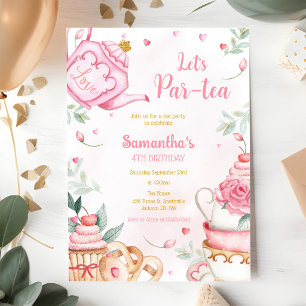Invitación a la fiesta de cumpleaños Let's Par-tea